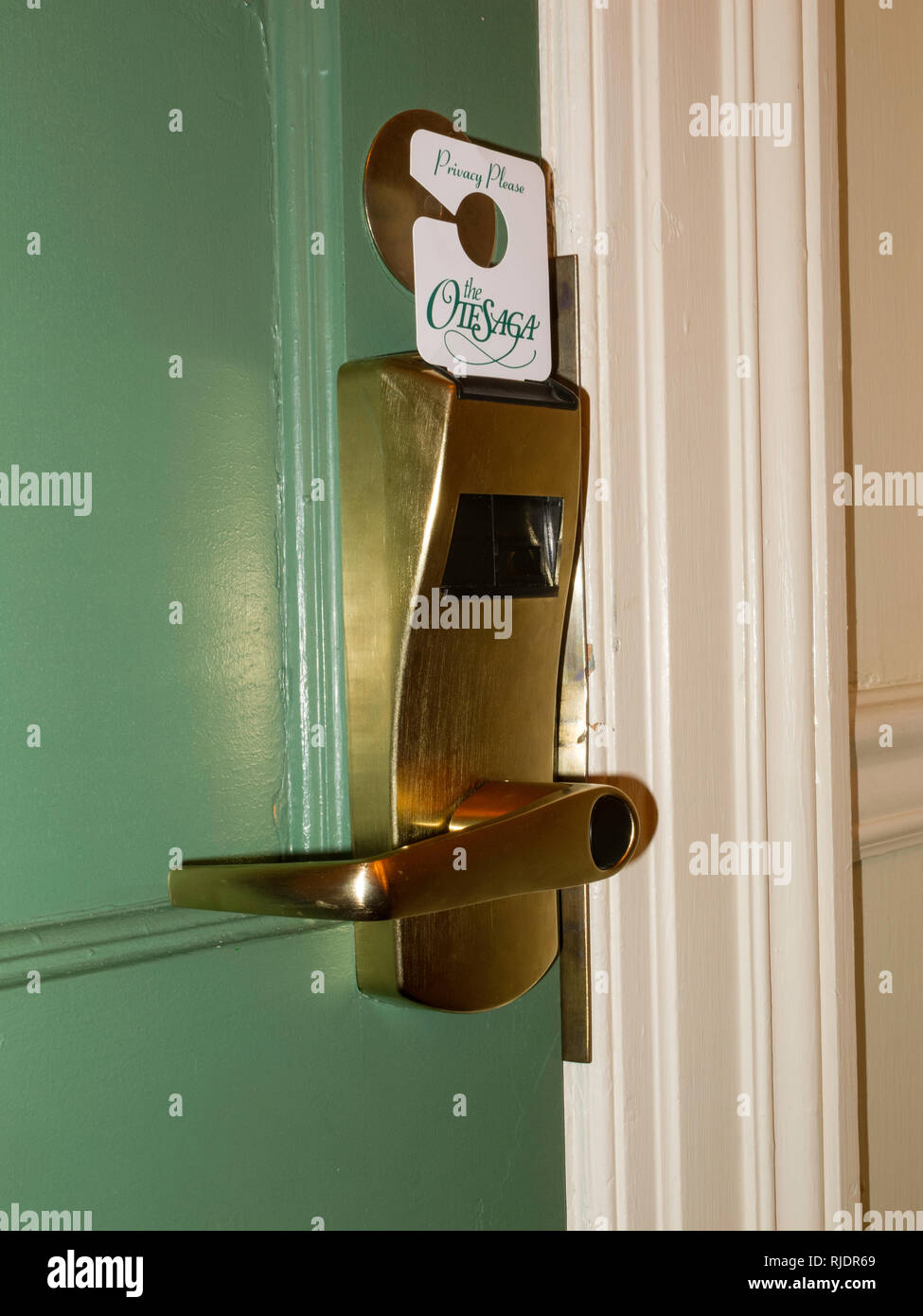 Hotel Room Door Key Privacy Do Not Disturb Card Usa Stock Photo