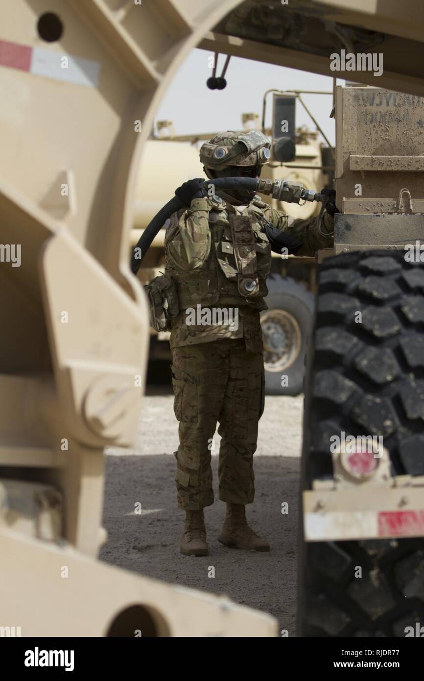 Spc. Anthony Bell Jr., a petroleum supply specialist with H Company, 1st Battalion, 37th Armored