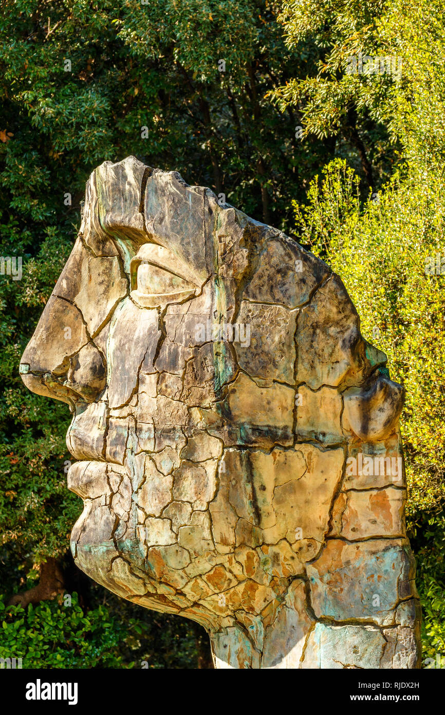Head sculpture in boboli gardens, Florence, Italy Stock Photo Alamy
