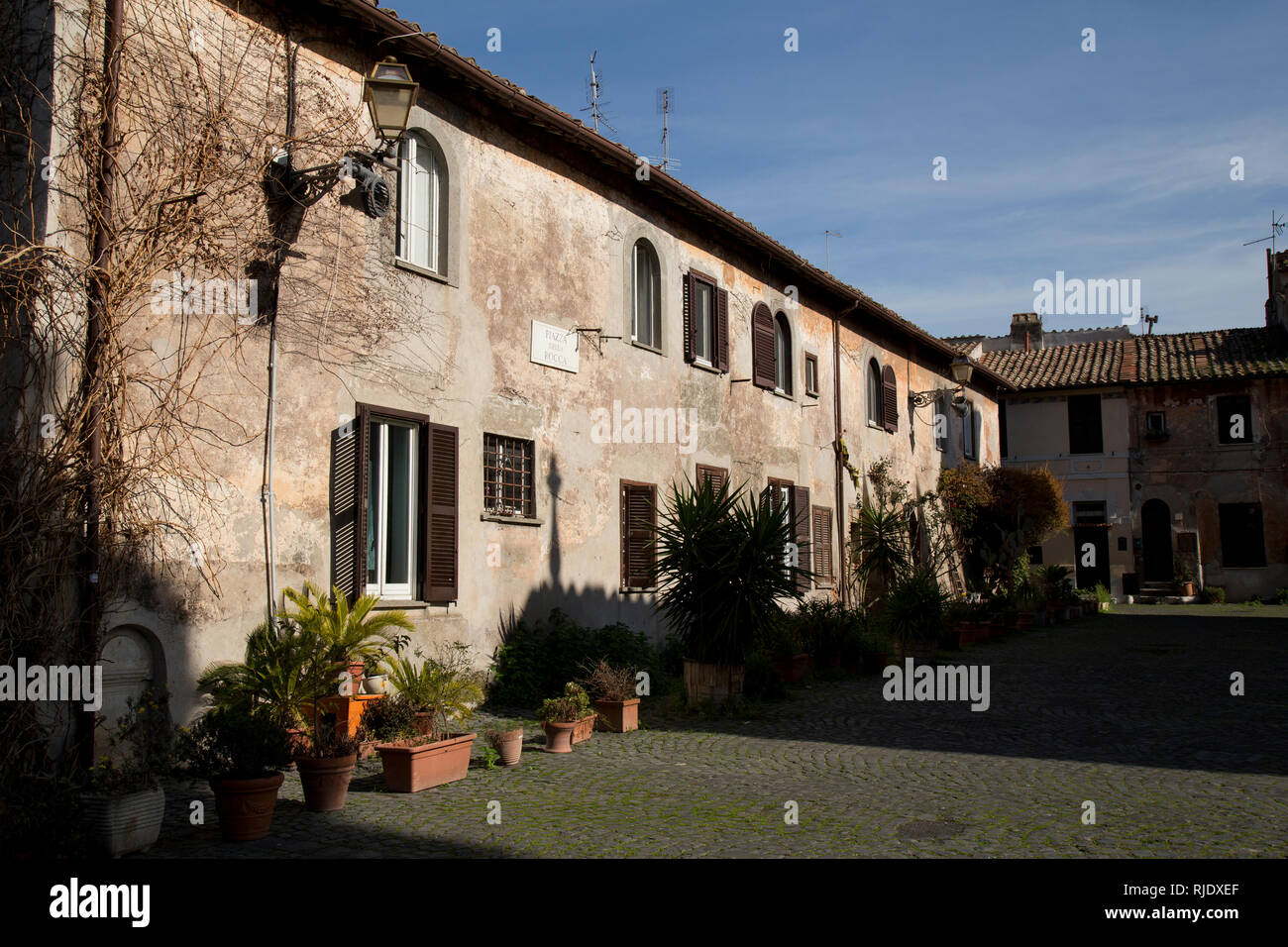 houses in the village of Ostia Antica, near Rome, Italy Stock Photo - Alamy
