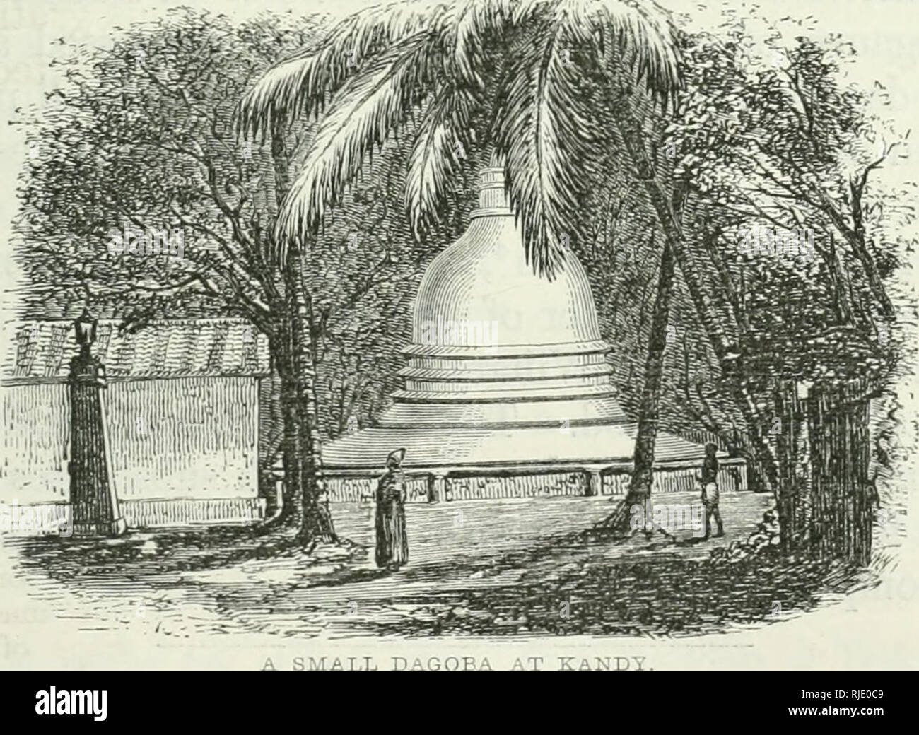 . Ceylon : an account of the island, physical, historical, and topographical with notices of its natural history, antiquities and productions. Natural history. CuAP. IV.] THE EARLY BUDDHIST MONUMENTS. 345 A dagoba (from datu^ a relic, and gabbhan, a shrine^) b.c. is a monument raised to preserve one of the relics of 289. Gotama, which were collected after the cremation of his body at Kusinara, and it is candidly admitted in the Mahawanso that the intention in erecting them was to provide &quot; objects to wliich offerings could be made.&quot; ^ Ceylon contains but one class of these structures Stock Photo
