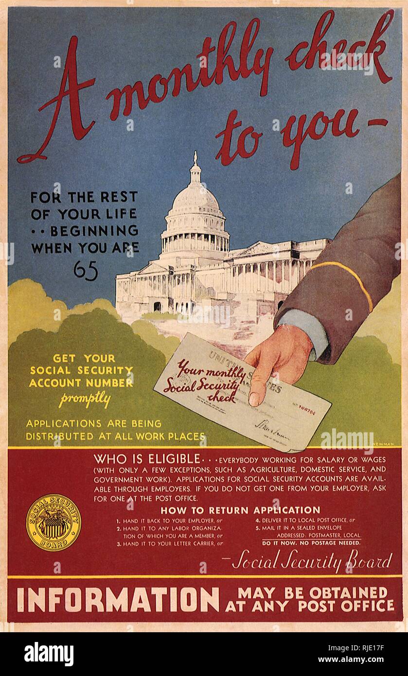 Social Security Ad. Stock Photo