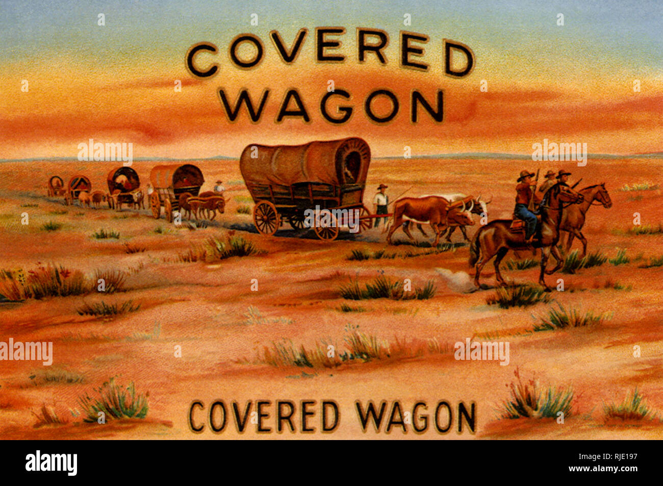 Covered Wagon. Stock Photo