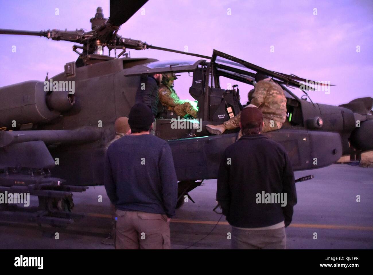 Soldiers with Task Force Marauder provided a tour of an AH-64 Apache ...