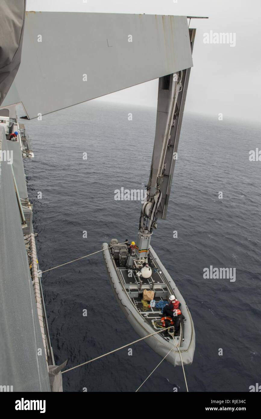 Lpd Rhib PACIFIC OCEAN (Jan. 19, 2018) Sailors stationed on board the San ...