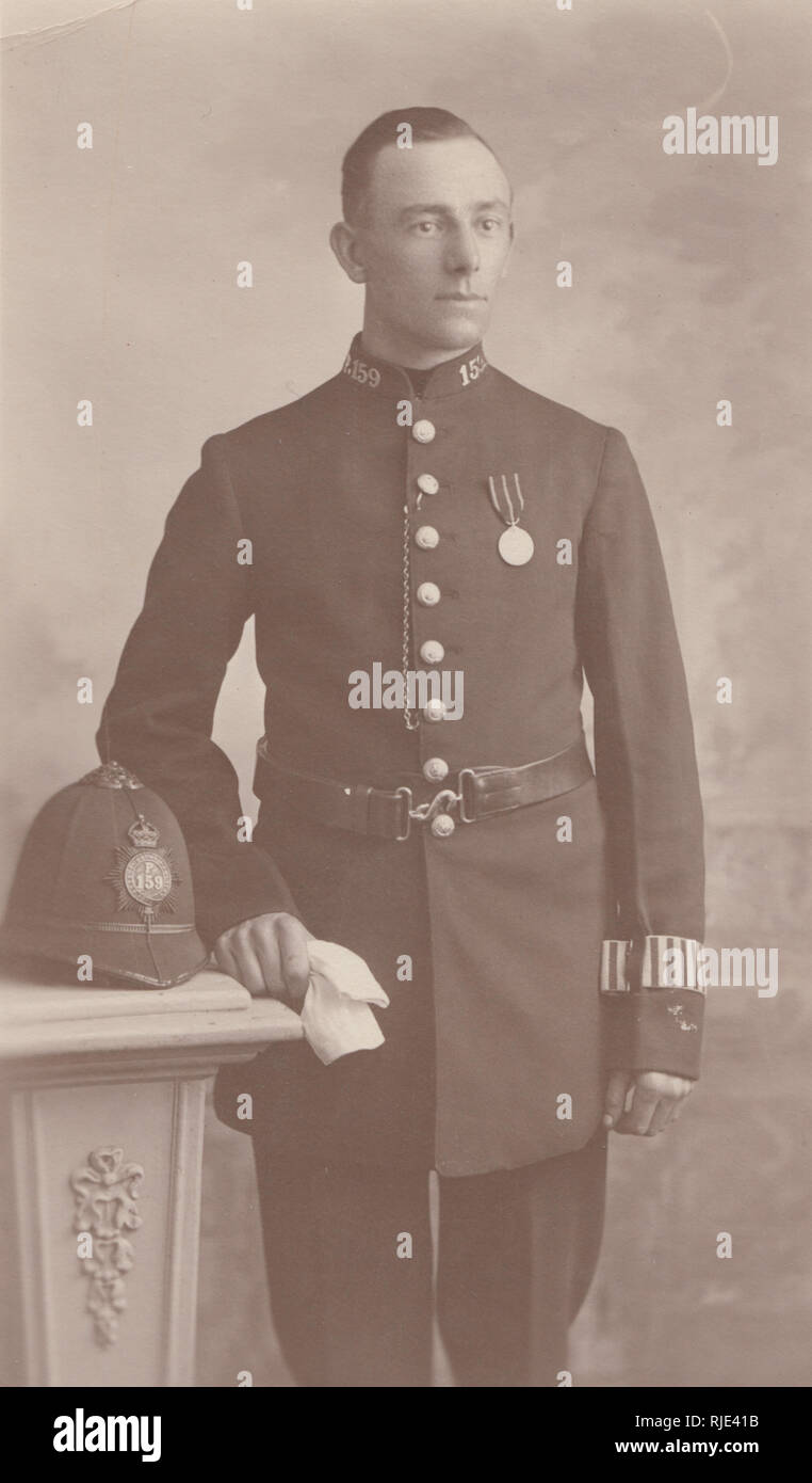 Vintage Photographic Postcard of a Metropolitan Police Officer. Collar