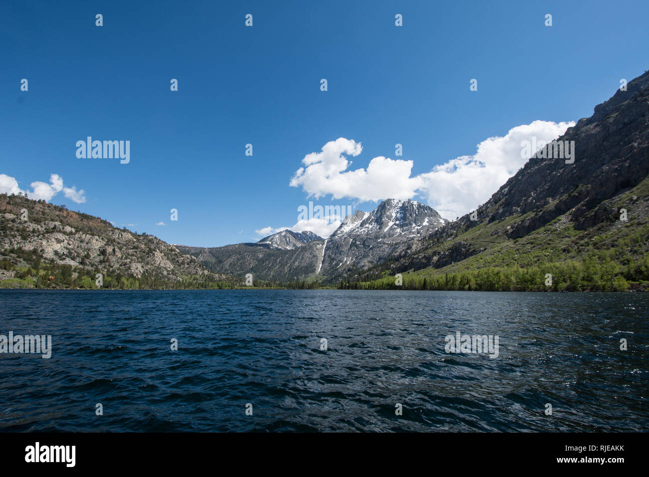 Silver Lake along the June Lake Loop of Eastern Sierra Nevada Mountains Stock Photo