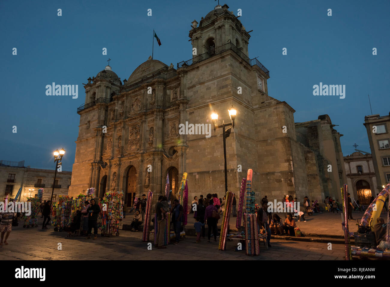 The Cathedral of Our Lady of the Assumption , 16th century, Oaxaca City Stock Photo