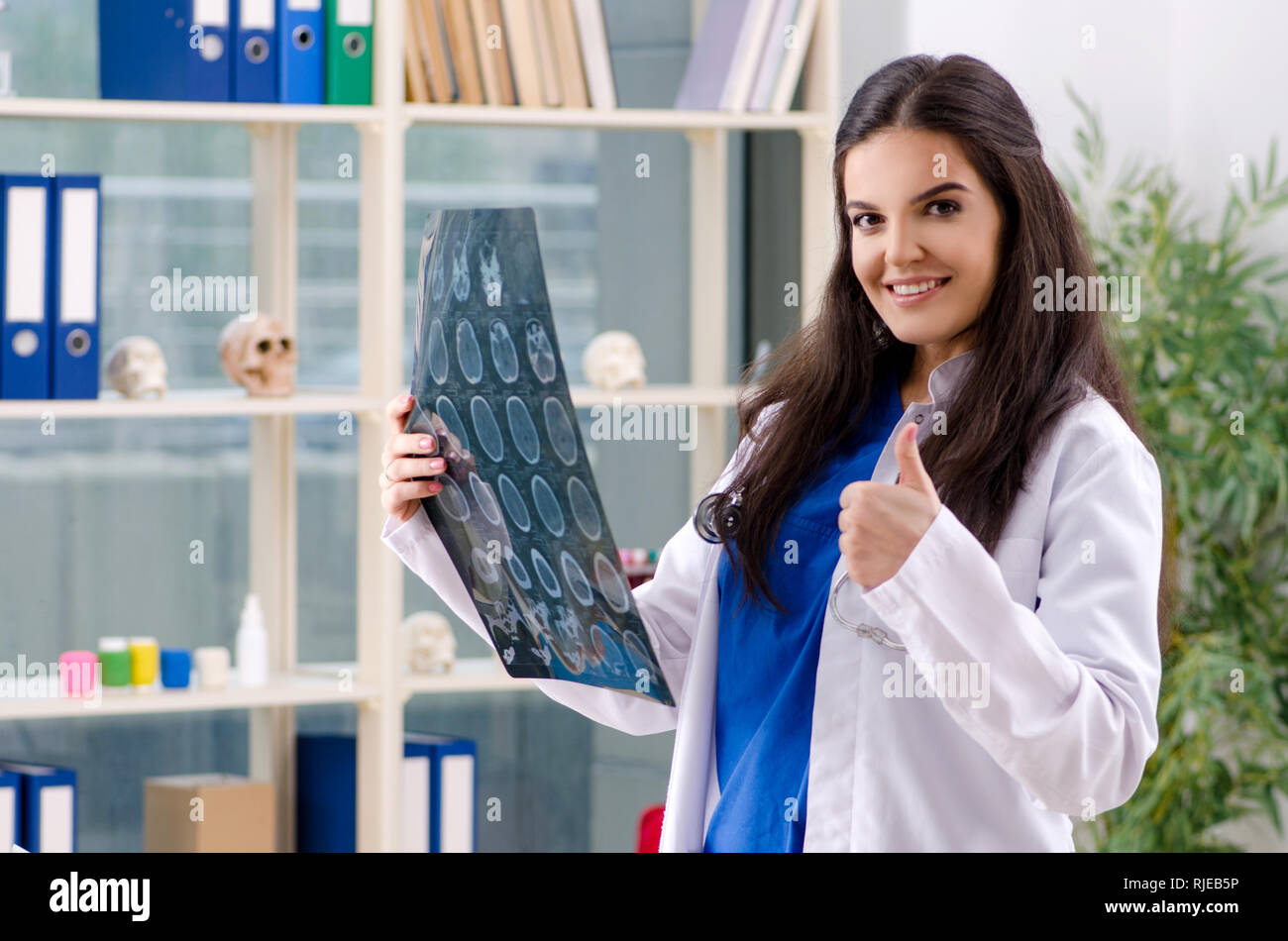 Female doctor radiologist working in the clinic Stock Photo Alamy