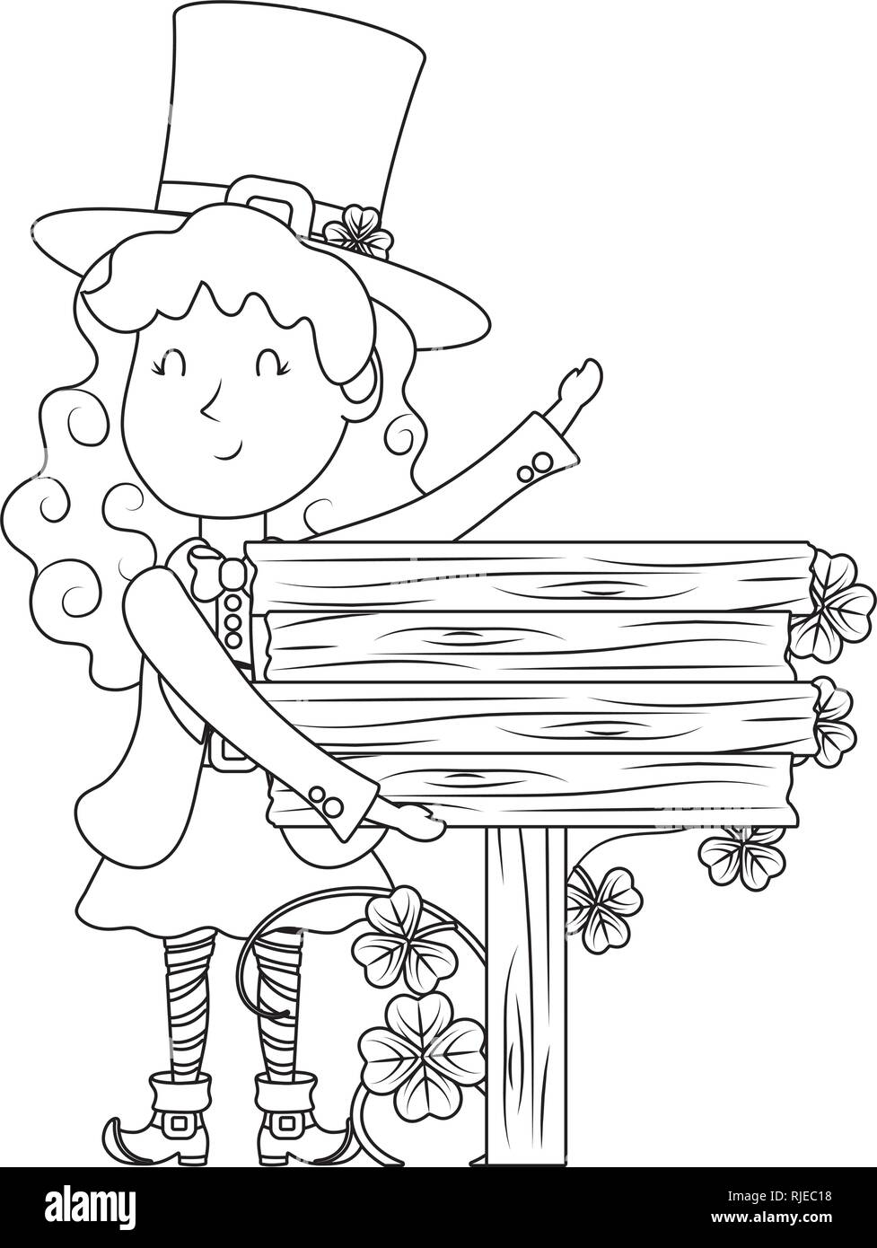 st patricks day elf Stock Vector Image & Art - Alamy