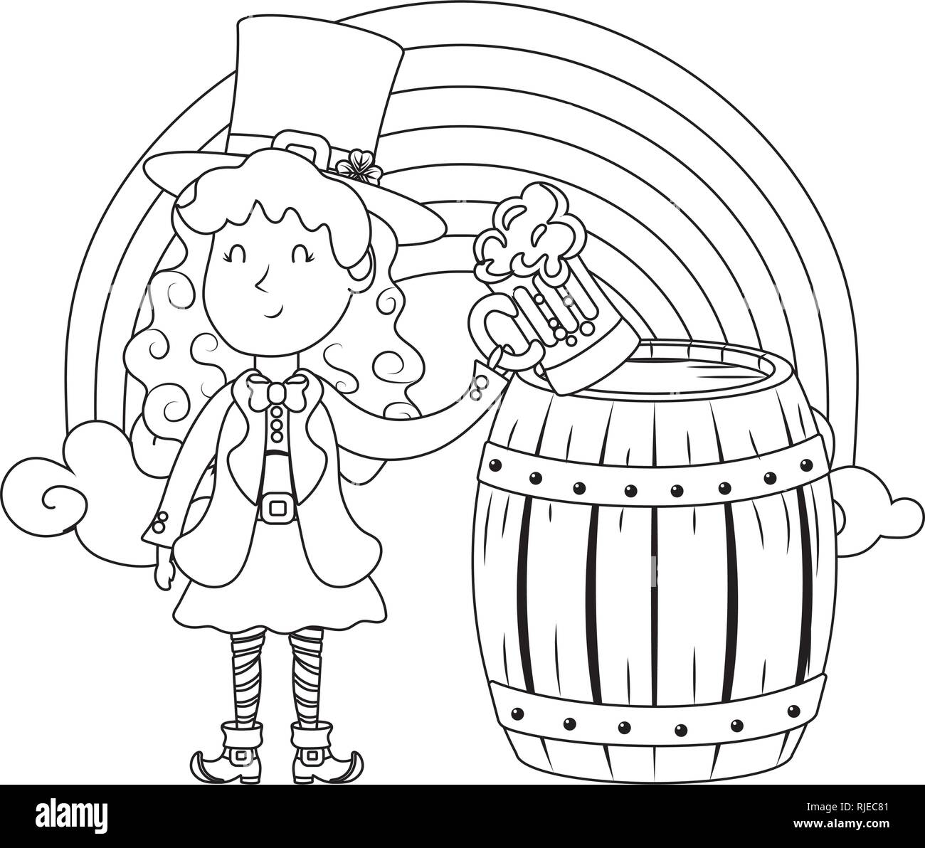 st patricks day elf Stock Vector Image & Art - Alamy