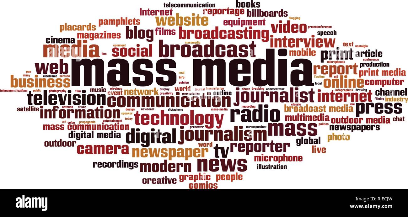 Mass media word cloud concept. Vector illustration Stock Vector Image & Art  - Alamy