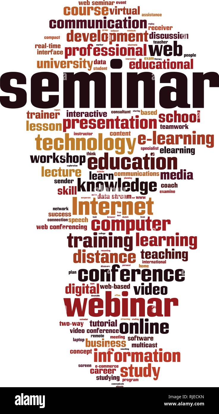 Seminar word cloud concept. Vector illustration Stock Vector Image ...