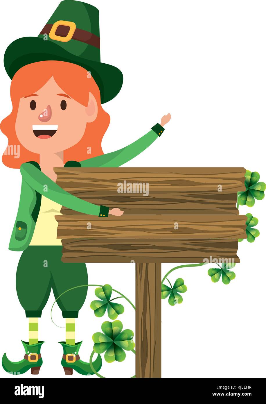 st patricks day elf Stock Vector Image & Art - Alamy