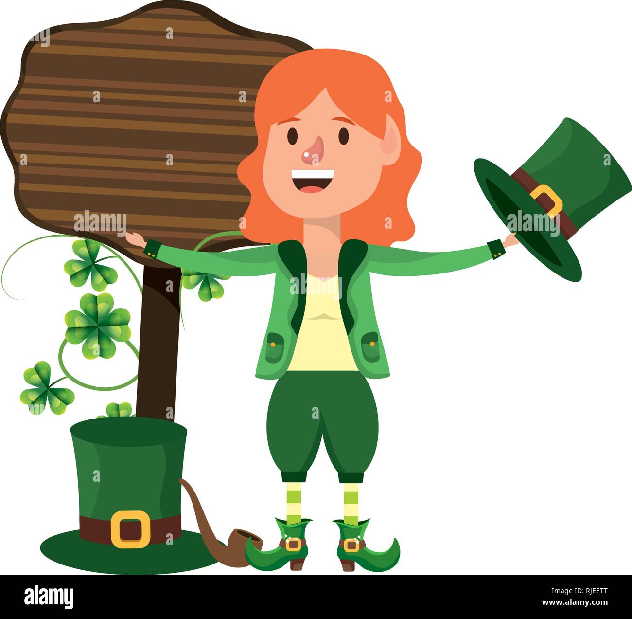 st patricks day elf Stock Vector Image & Art - Alamy