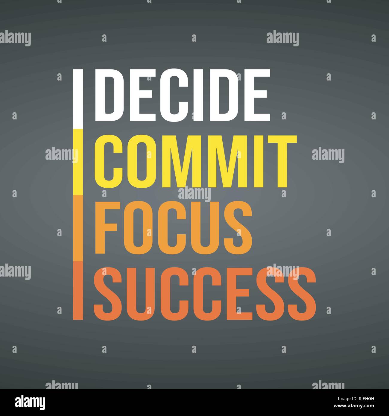decide commit focus success. successful quote with modern background ...