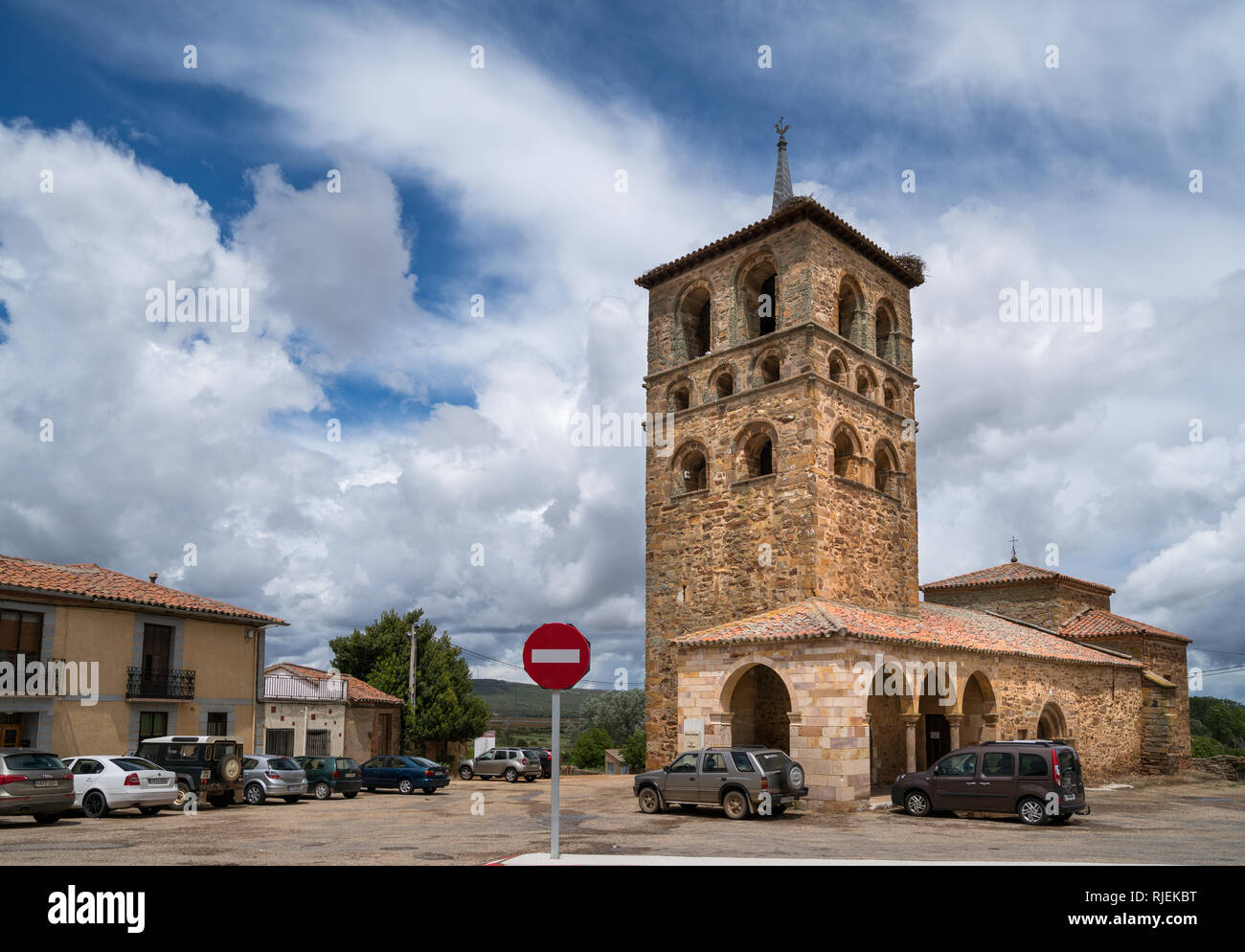 Romanesque church Santa María de Tábara, Castile and Leon, Spain Stock Photo