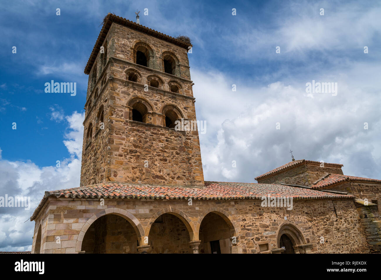 Romanesque church Santa María de Tábara, Castile and Leon, Spain Stock Photo