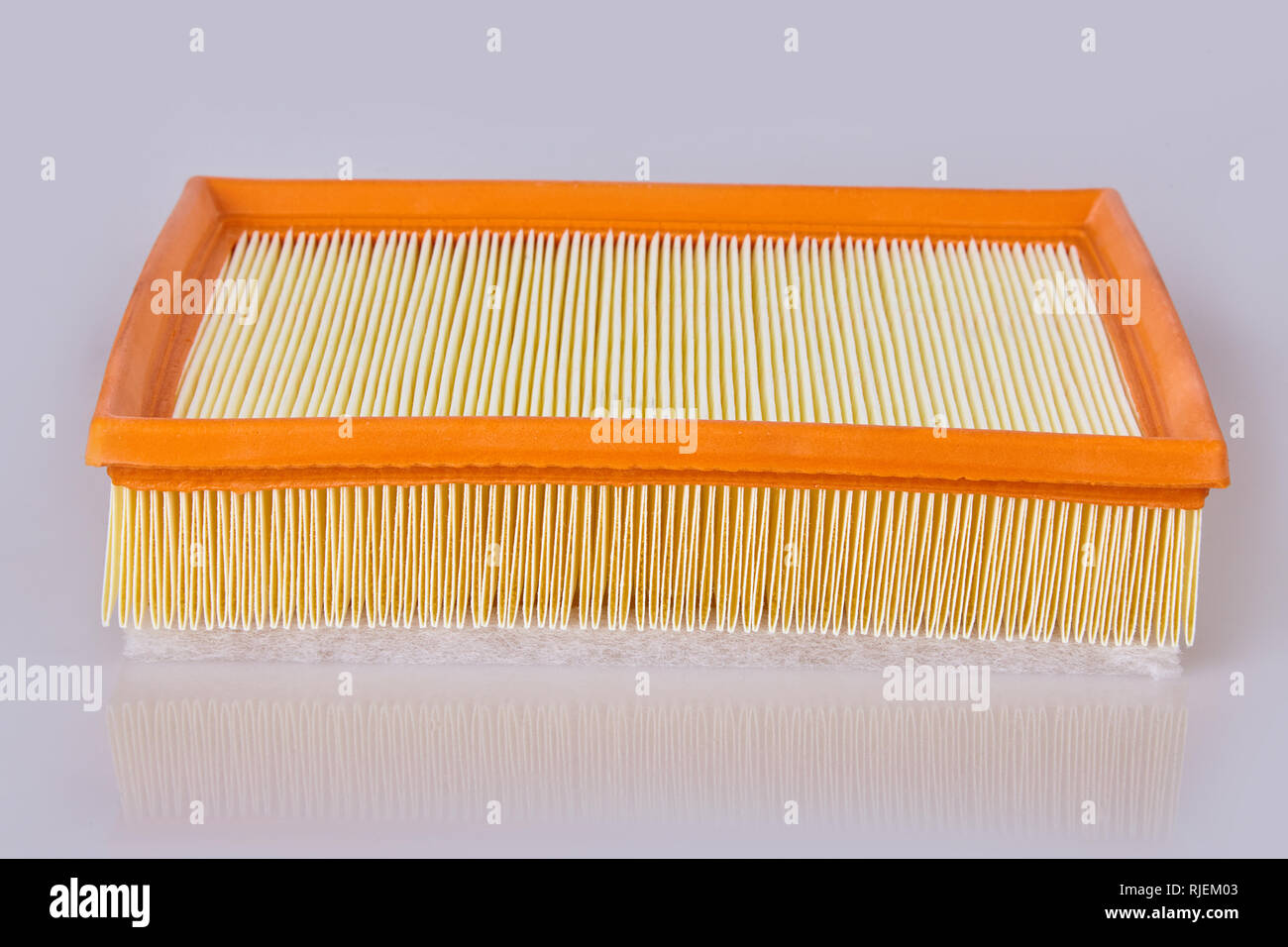 Square Air filter isolated on white background, auto spare part Stock ...