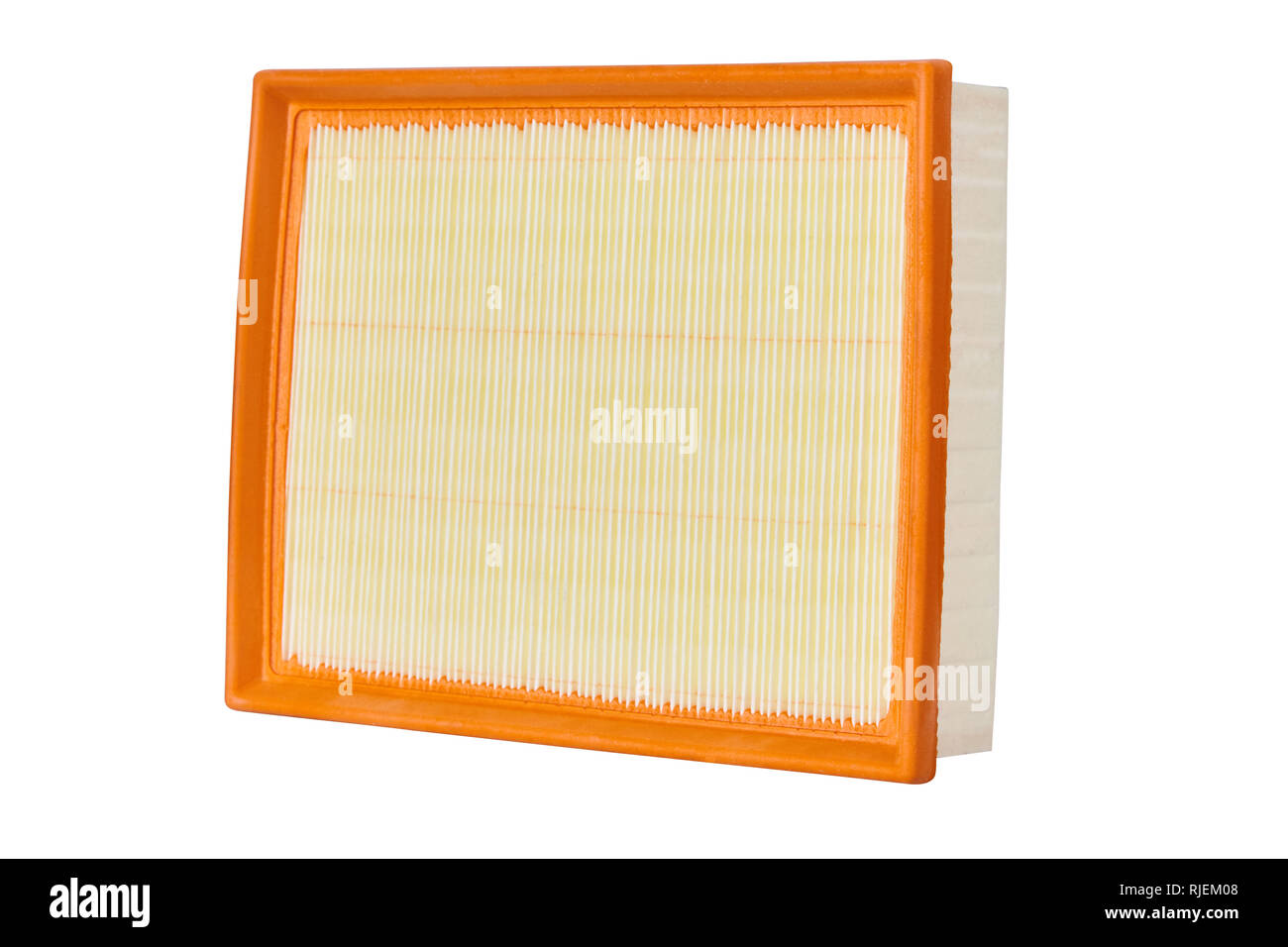 Square Air filter isolated on white background, auto spare part Stock ...