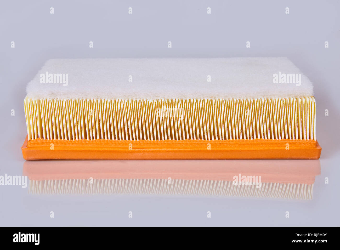 Square Air filter isolated on white background, auto spare part Stock ...