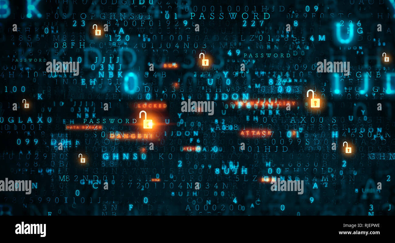 Background media technology image with binary code Stock Photo - Alamy