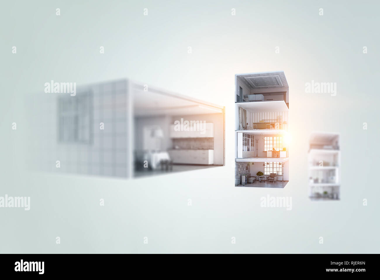 Dusk apartment interior hi-res stock photography and images - Alamy