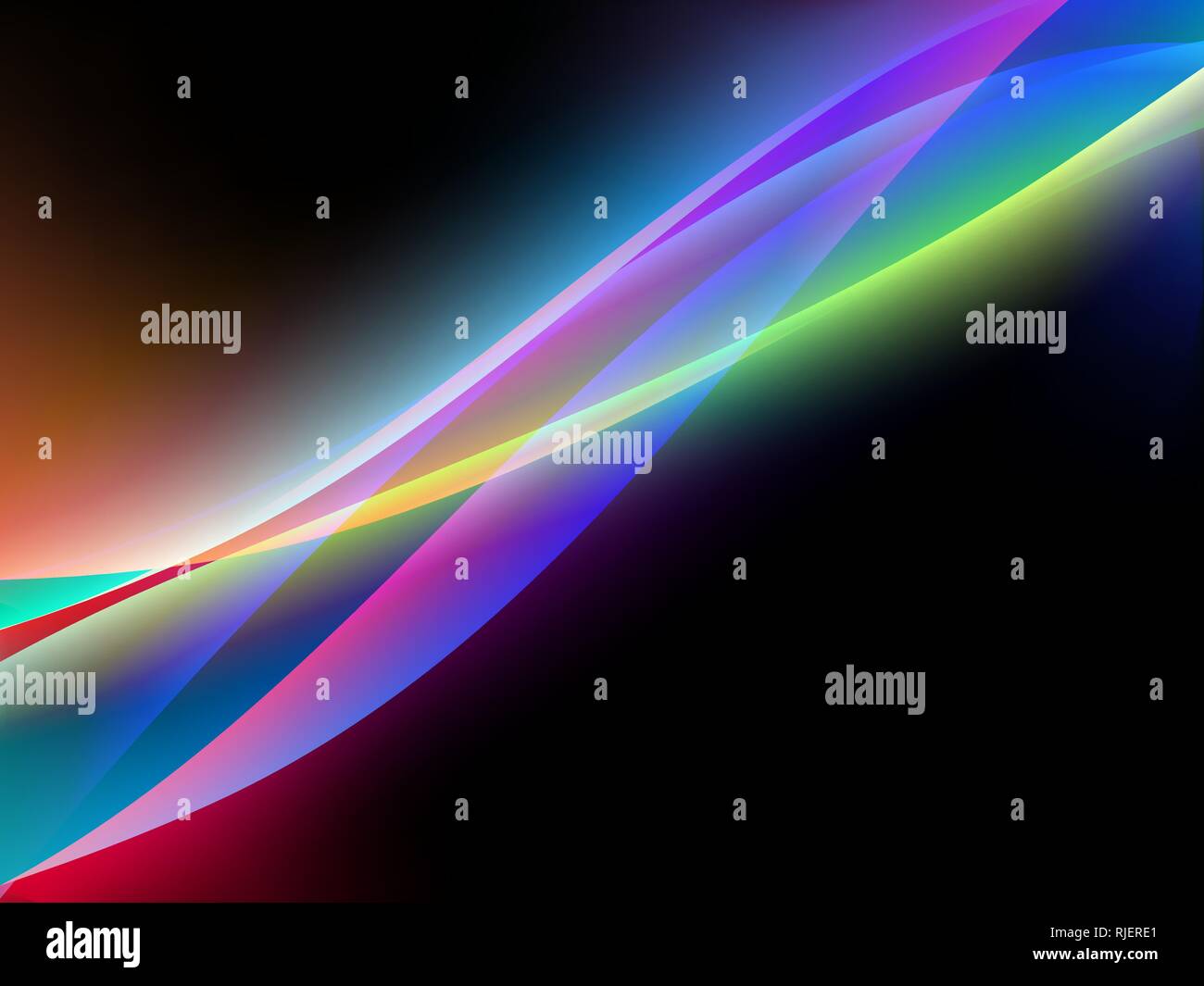 dinamyc flow, stylized waves, vector Stock Vector