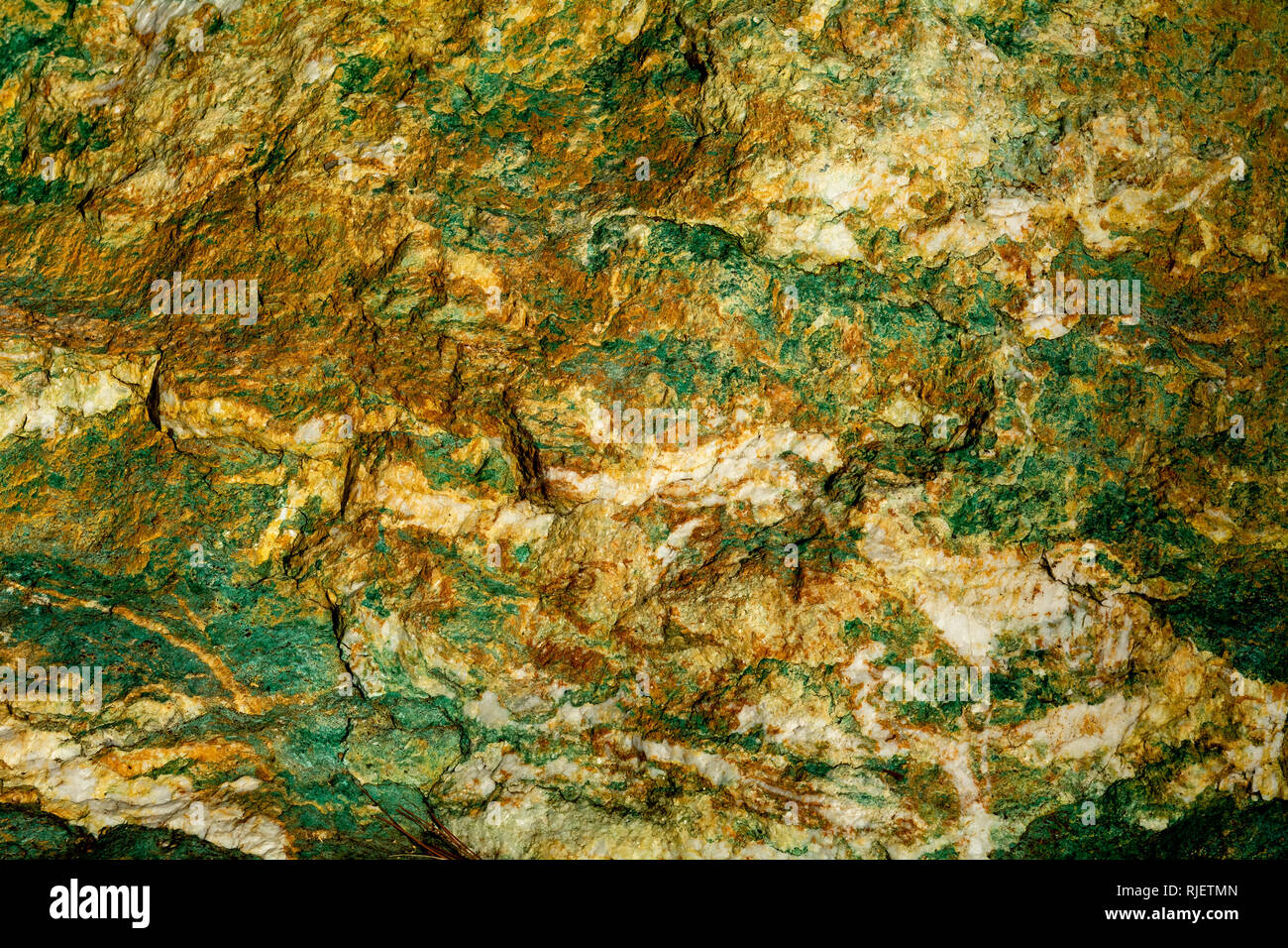 Close-up on Silica carbonate rock - geology texture and background ...
