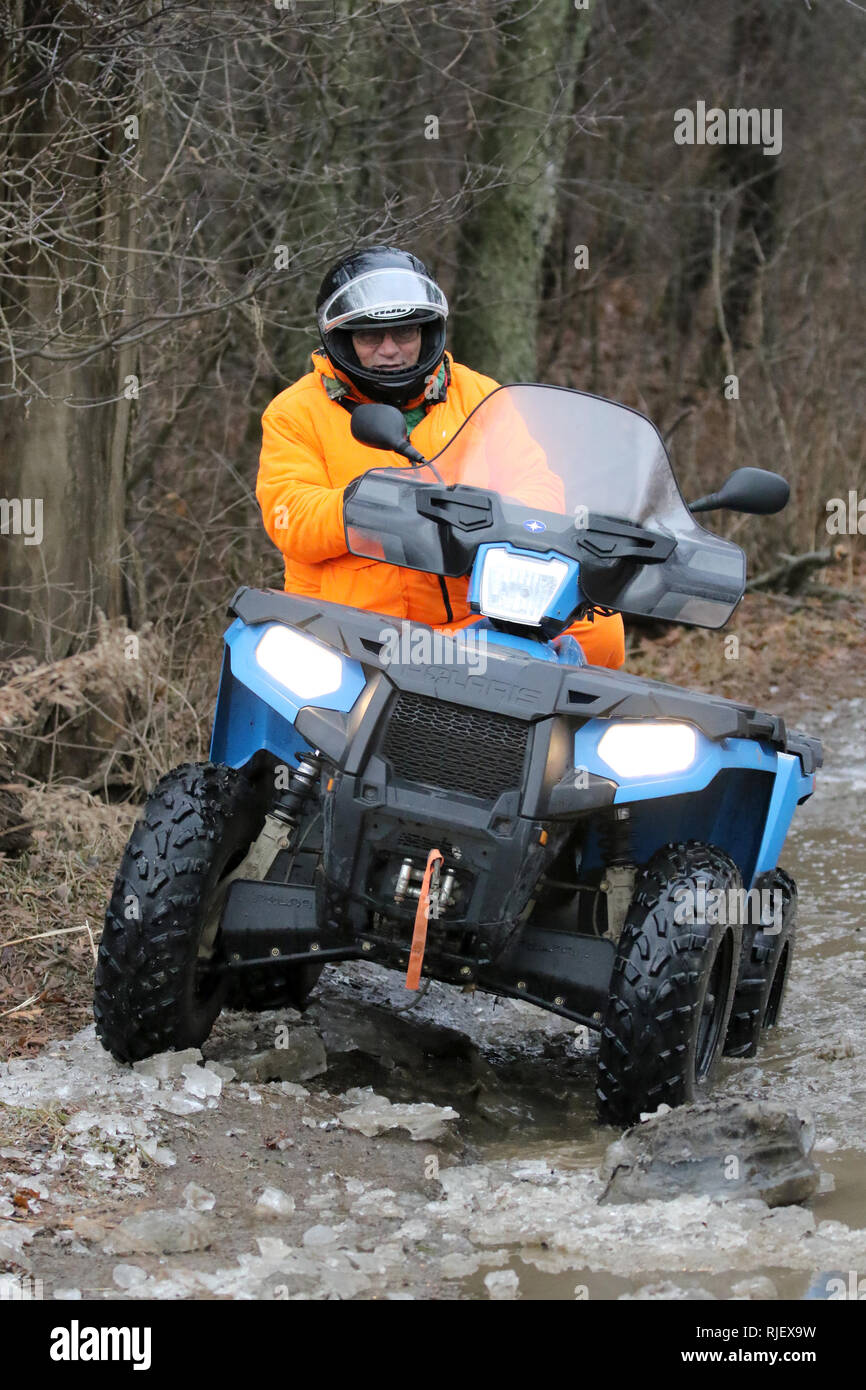 Fall Scenic ATV ride in Castleton Ontario Stock Photo