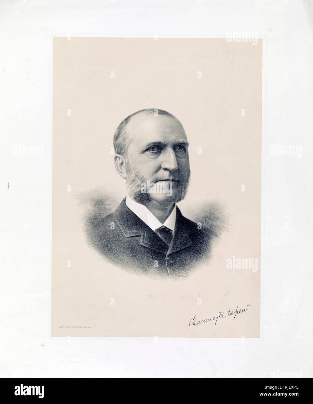 Chauncey M. Depew portrait ca. 1888 Stock Photo