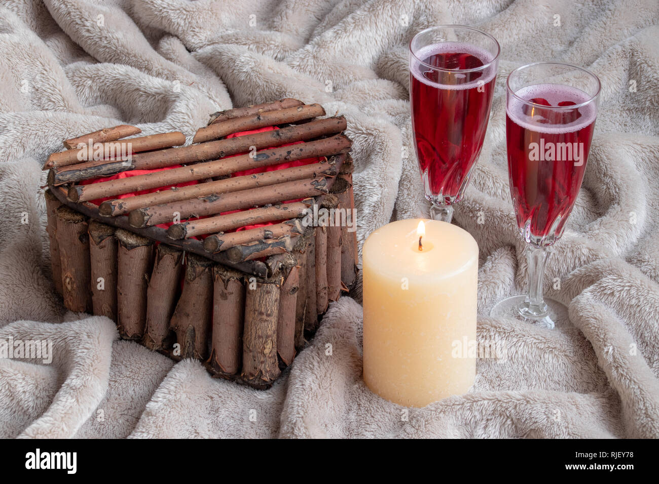 Romantic Picnic Set Up Stock Photo Alamy