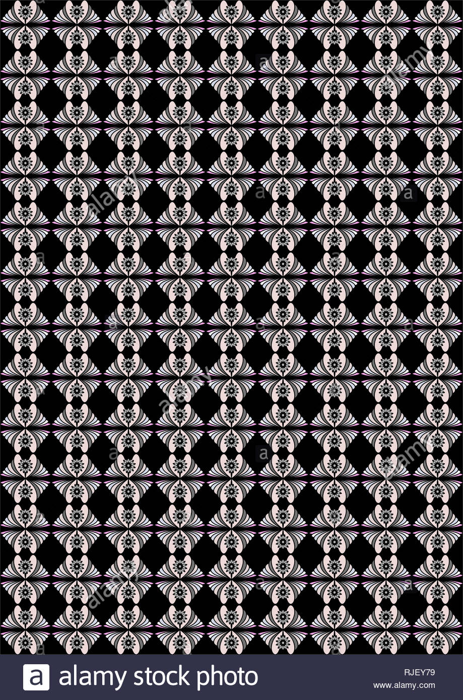 Creative Pastel Flower Icons On Black Background Design For