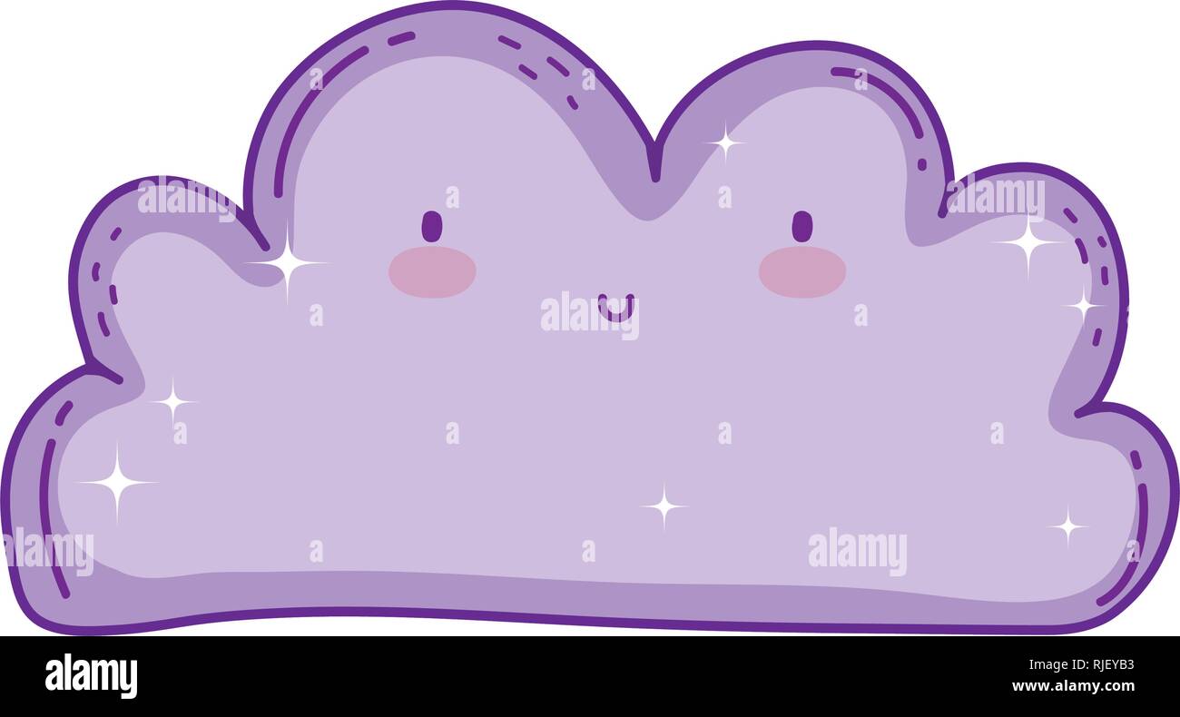 cute cloud kawaii character Stock Vector Image & Art - Alamy