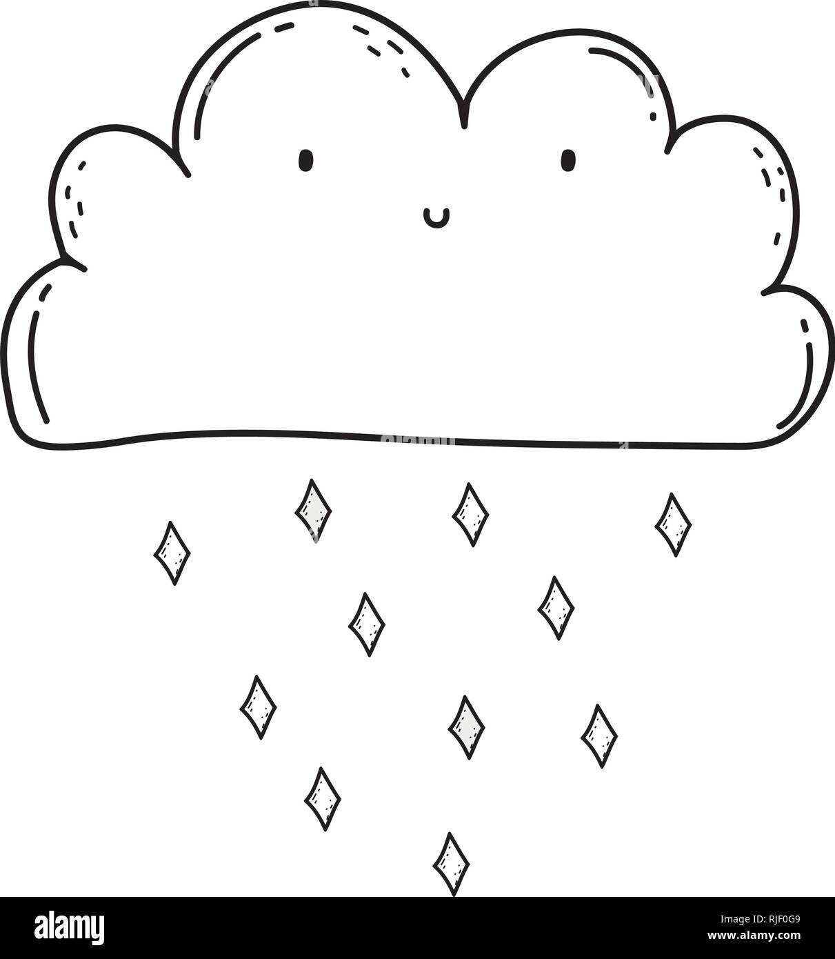 cute cloud kawaii character Stock Vector Image & Art - Alamy