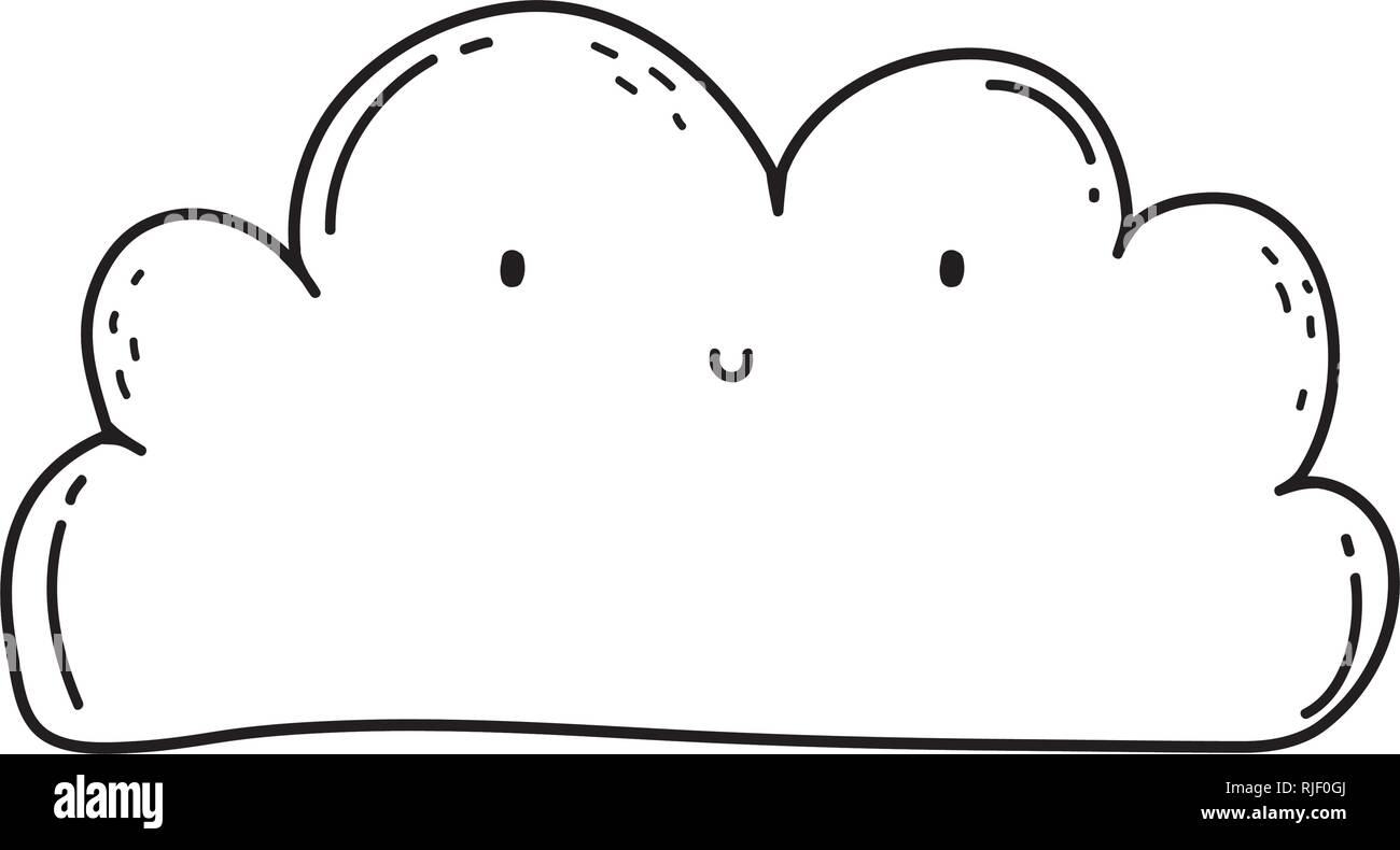 cute cloud kawaii character Stock Vector Image & Art - Alamy