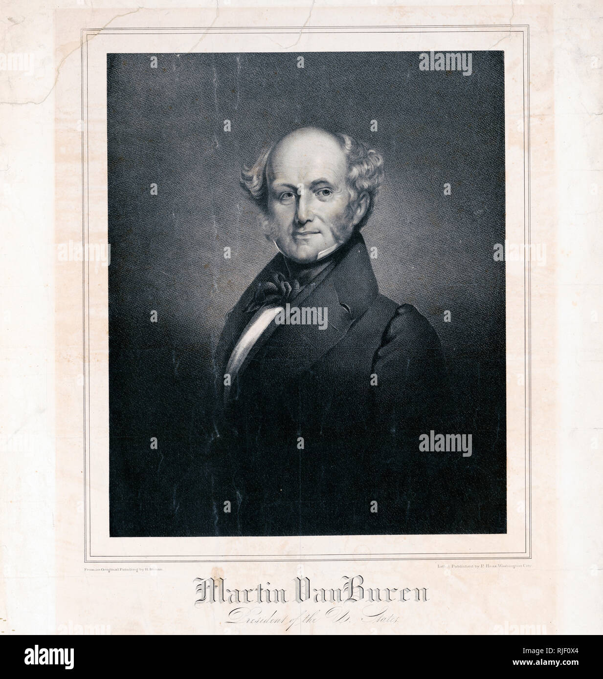 Martin Van Buren president of the United States ca. 1837 Stock Photo