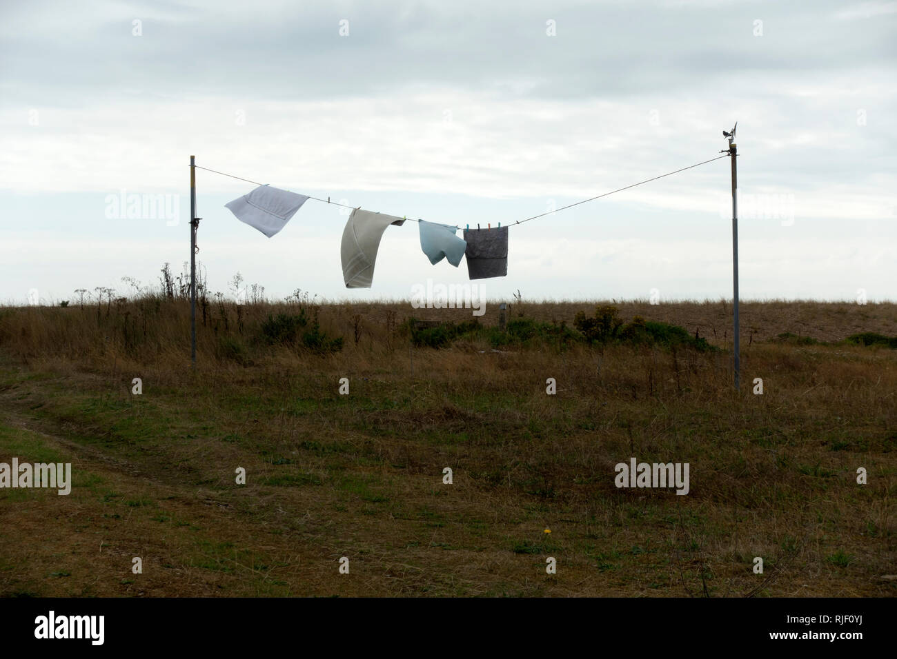 Washing line Stock Photo