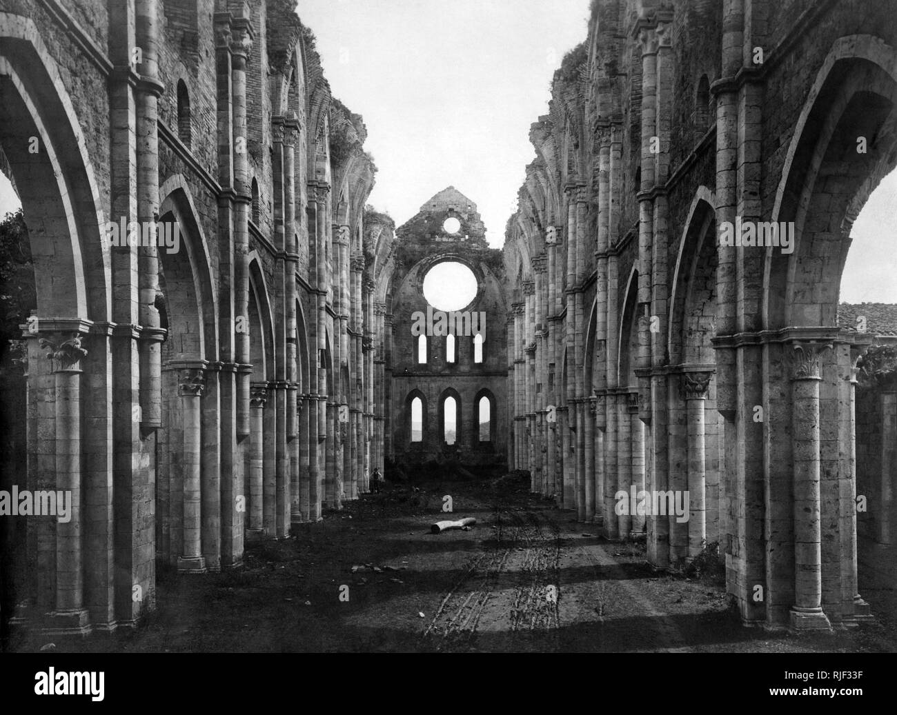 abbey of san galgano, Chiusdino, tuscany, italy 1900-10 Stock Photo