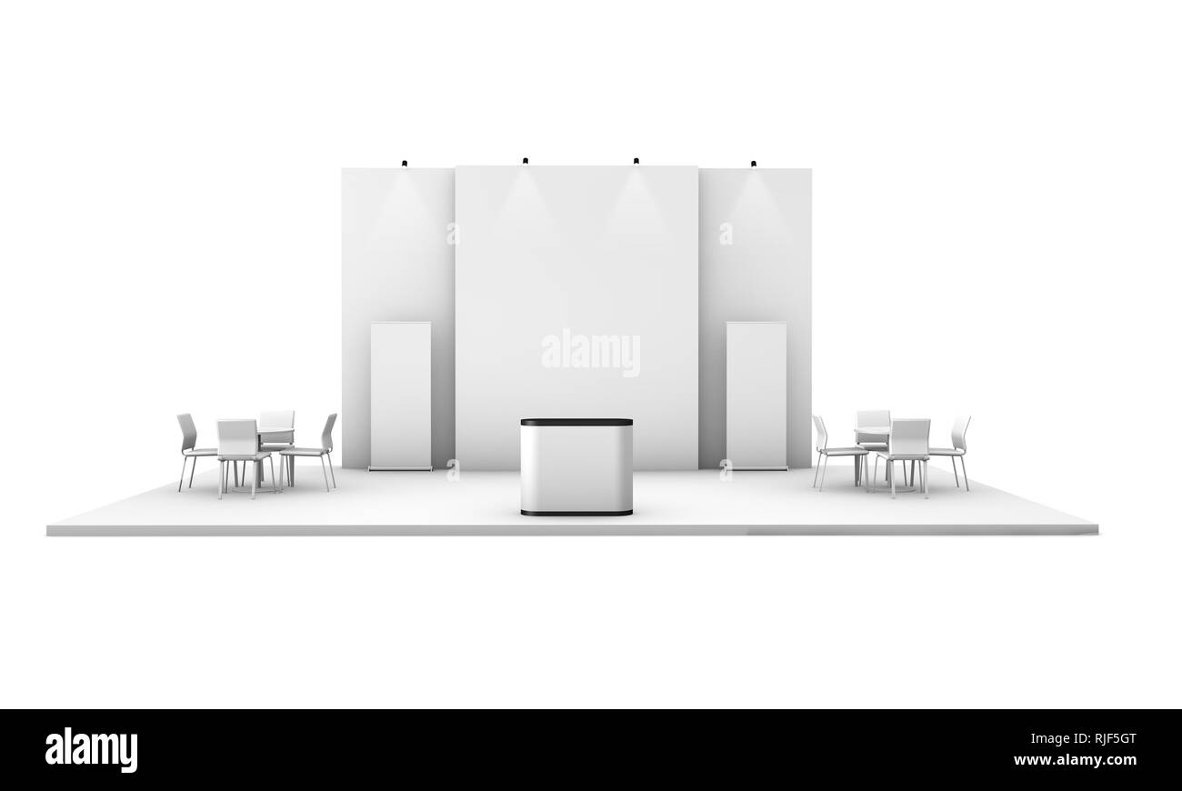exhibition booth trade show 3d rendering isolated Stock Photo Alamy