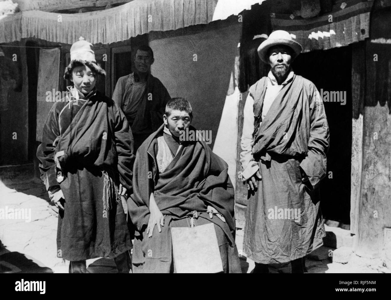 the great abbot of the temple of tolin, Italian expedition in Tibet, 1920-30 Stock Photo