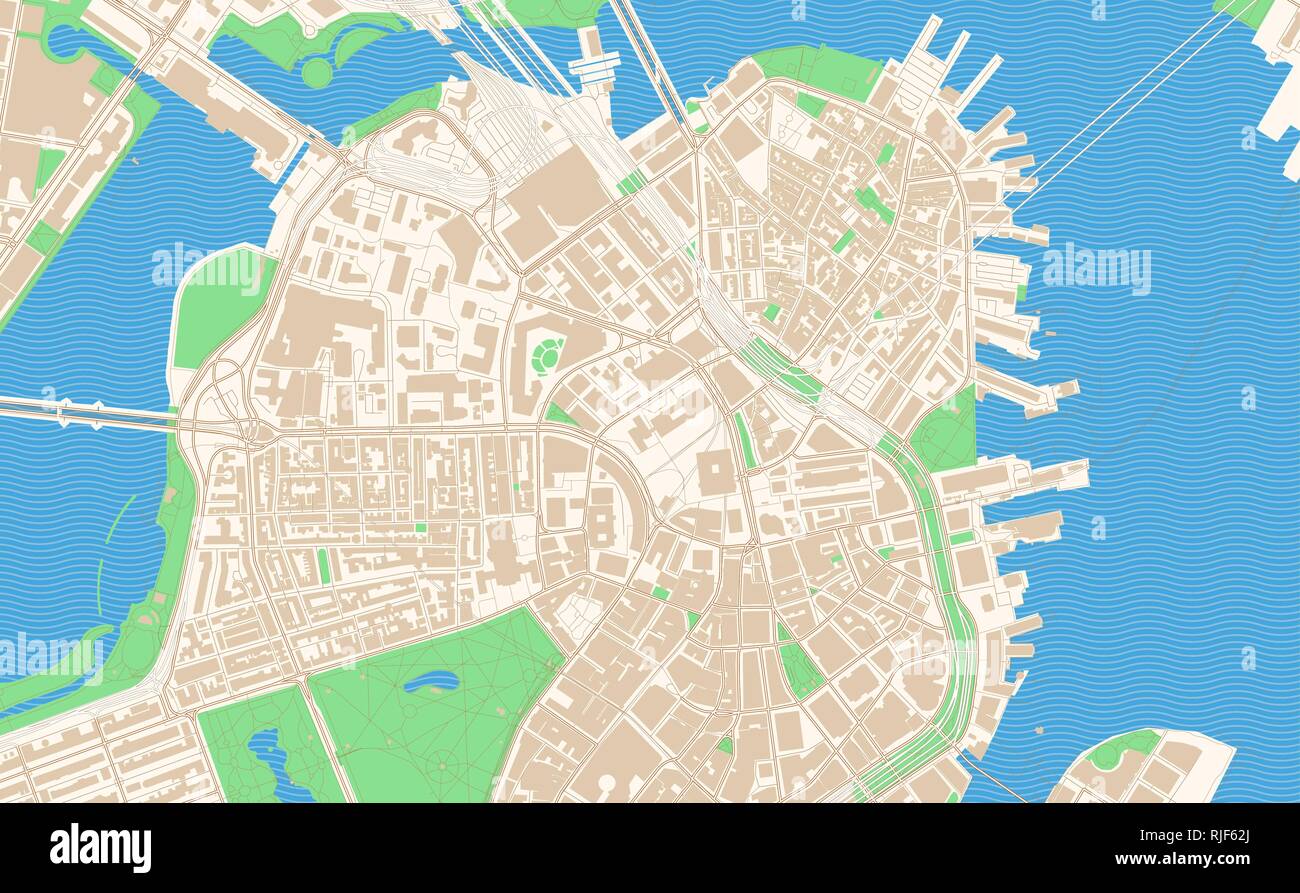 Map Of Downtown Boston Boston Massachusetts Printable Map Excerpt. This Vector Streetmap Of Downtown  Boston Is Made For Infographic And Print Projects Stock Vector Image & Art  - Alamy