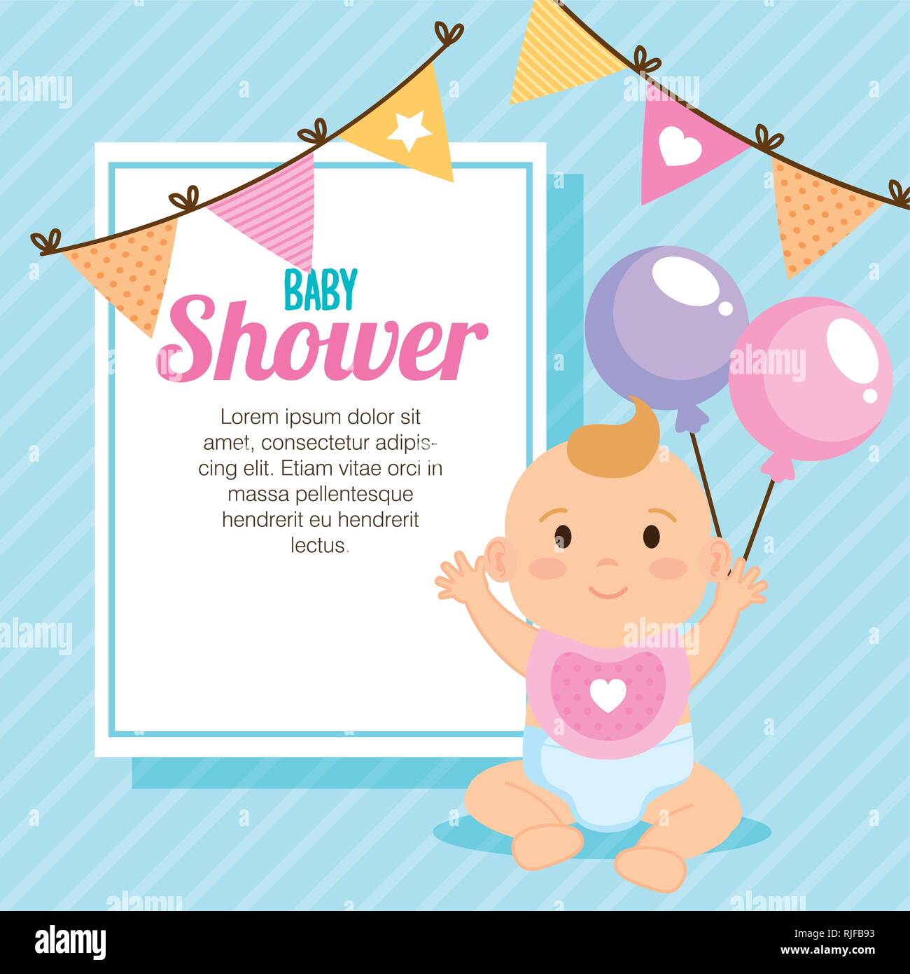 little baby shower card Stock Vector Image & Art Alamy