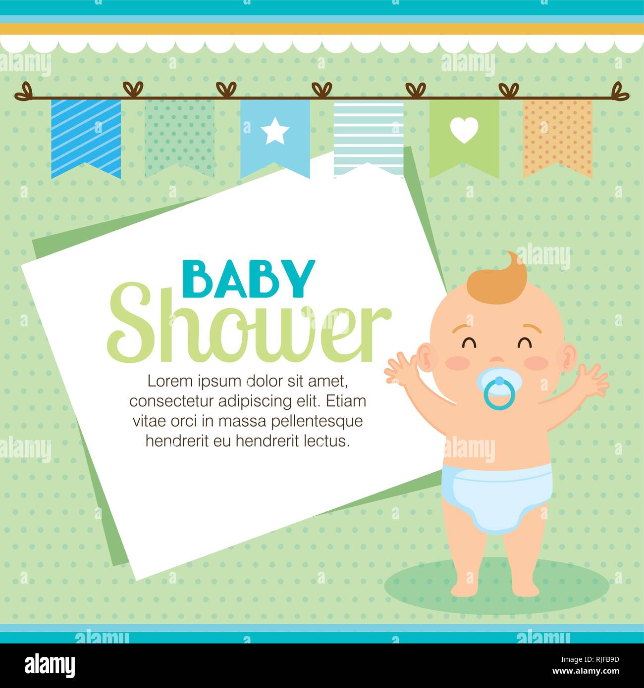 little baby shower card Stock Vector Image & Art Alamy