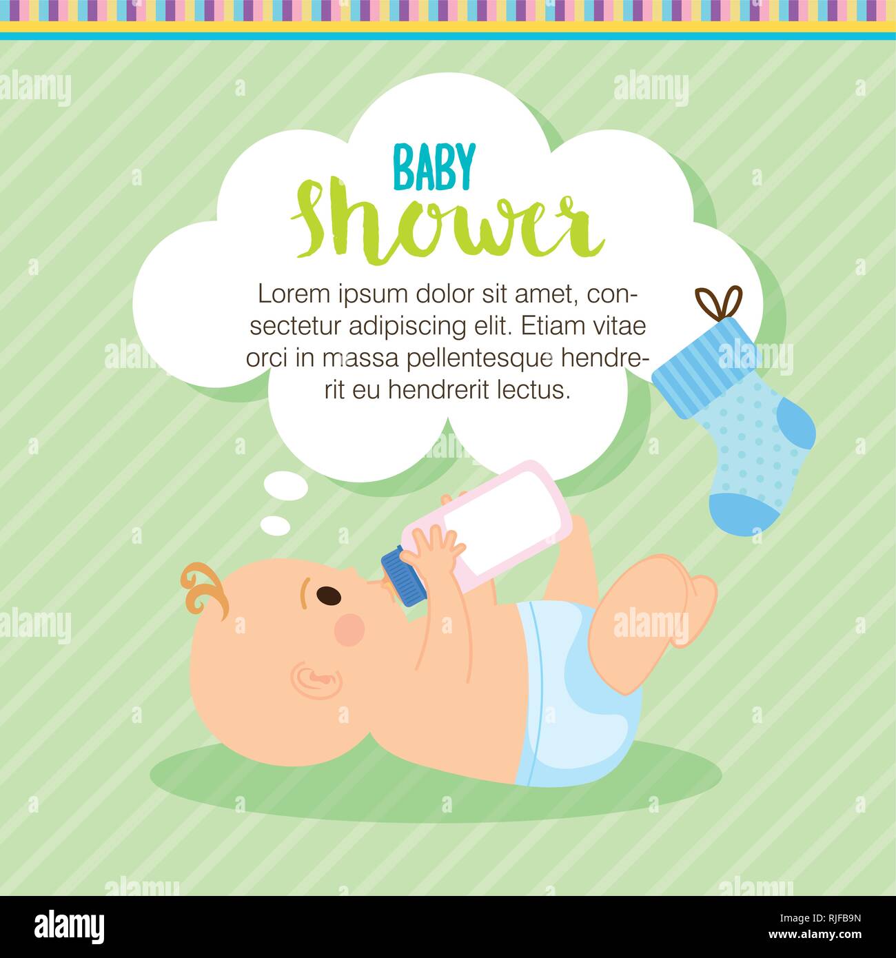 little baby shower card Stock Vector Image & Art Alamy