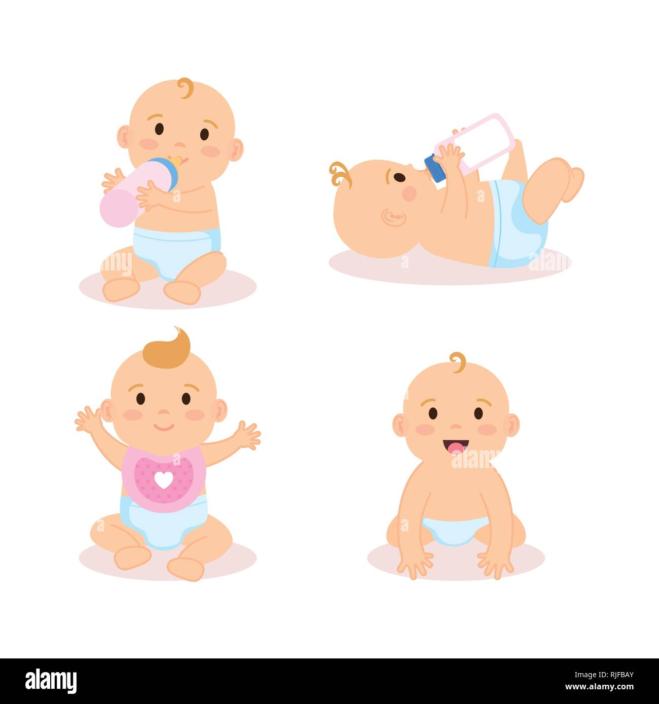 group of babies characters Stock Vector Image & Art - Alamy