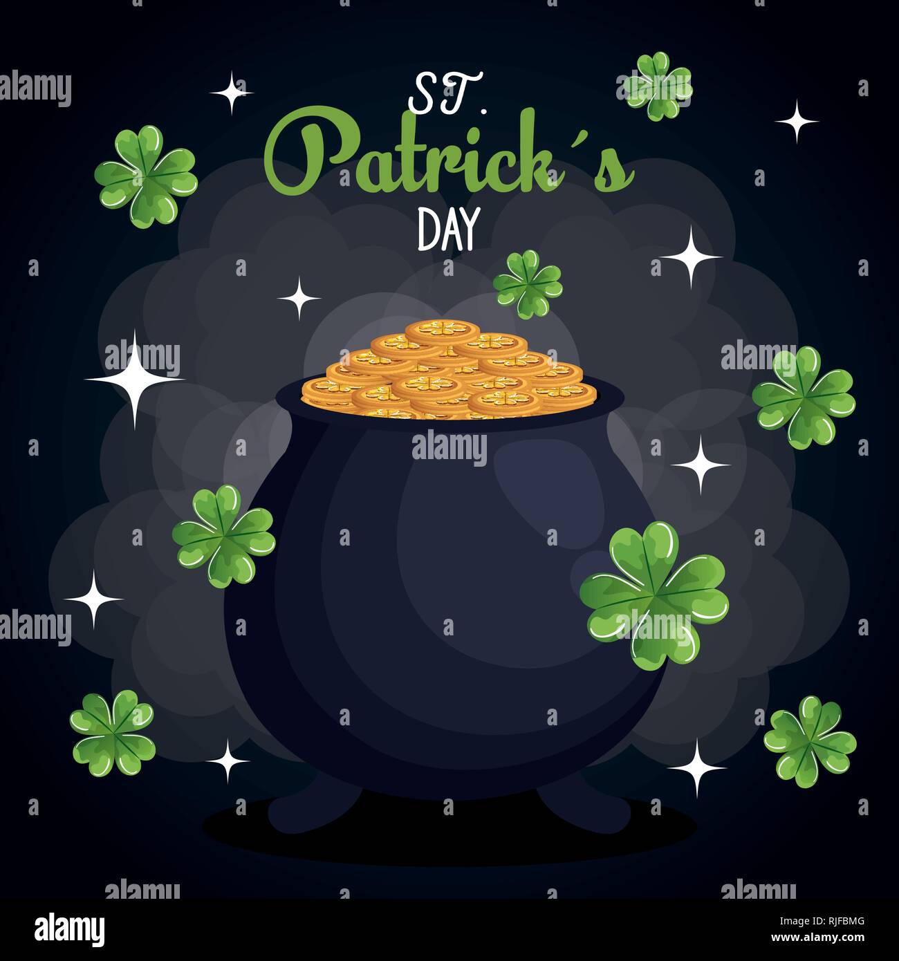 treasure cauldron with coins Stock Vector Image & Art - Alamy