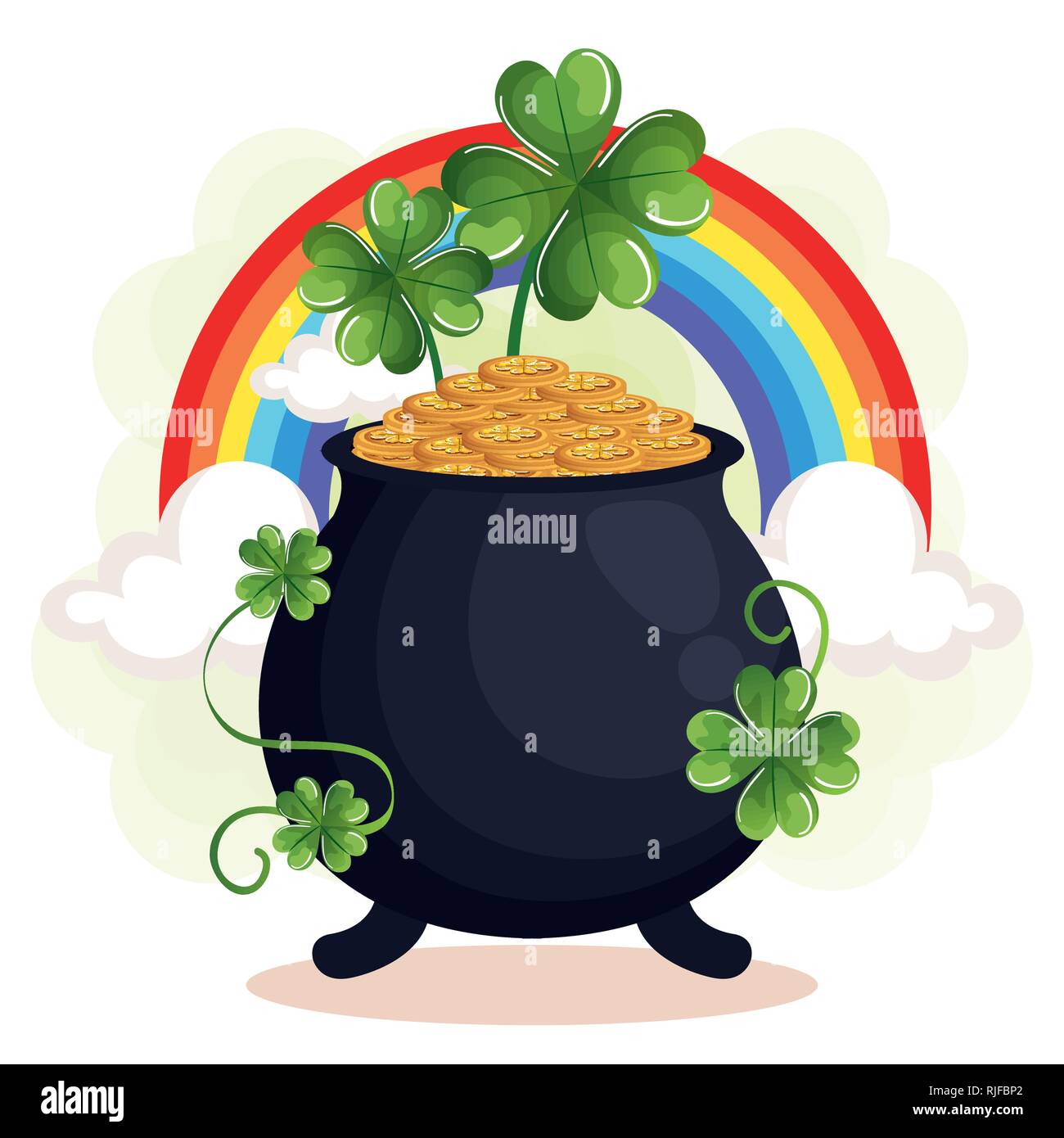 treasure cauldron with coins Stock Vector Image & Art - Alamy
