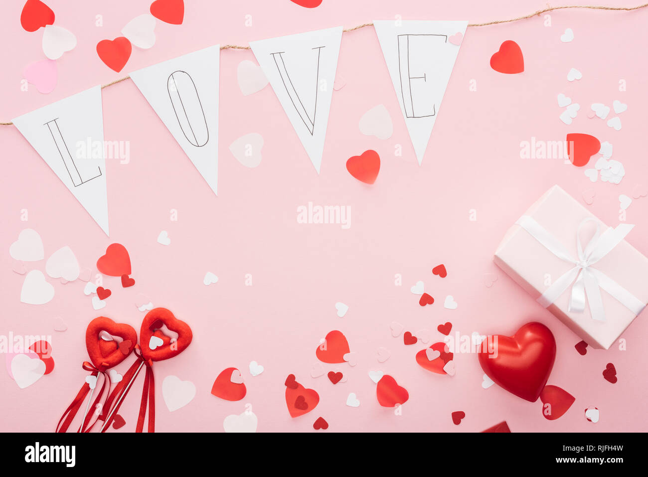 pink paper garland
