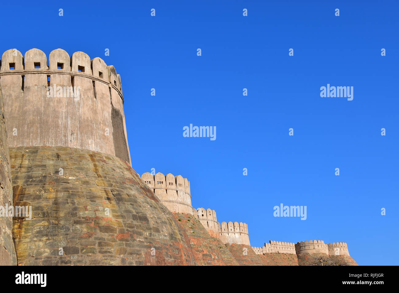 Kumbhalgarh Fort, Kumbhalgarh, Rajasthan, India Stock Photo